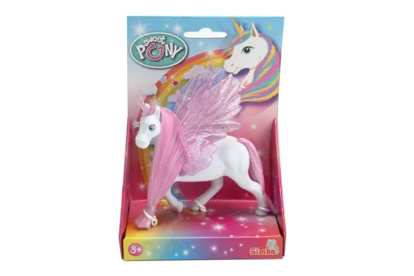 בובת חד קרן עם כנפיים מנצנצות